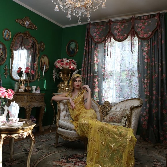 Sample Gown "DUCHESS RUTH" Gatsby Wedding Gown - Picture 11 of 16